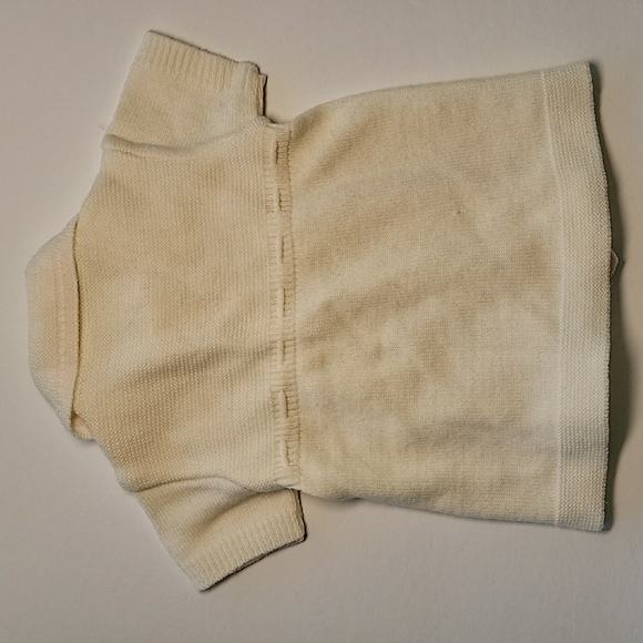 Vintage Miniatures Kids Sweater Dress Cardigan Knit Smocked Floral Flowers Girls - Picture 2 of 12